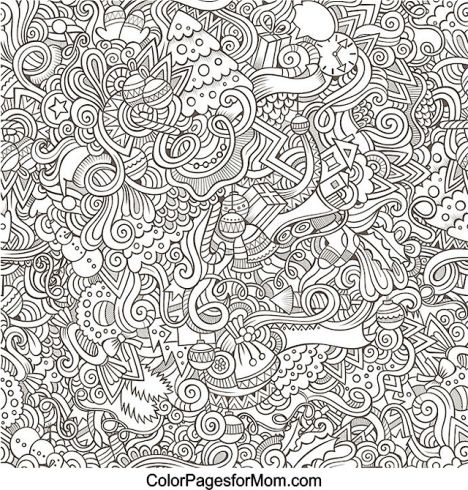 Christmas Doodle Coloring Pages - Part 5